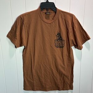 Dark Seas men’s tee shirt dog logo cotton shirt cinnamon color S